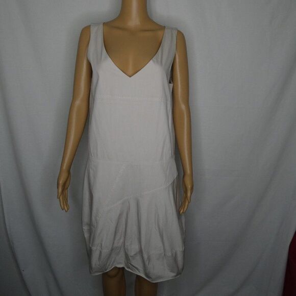 Chloe Cotton Silk Faux Wrap V Neck Dress Pockets S - Picture 1 of 13